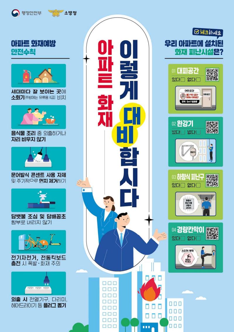 아파트화재 이렇게 대비합시다