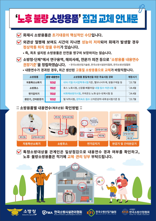 노후불량 소방용품 점검교체