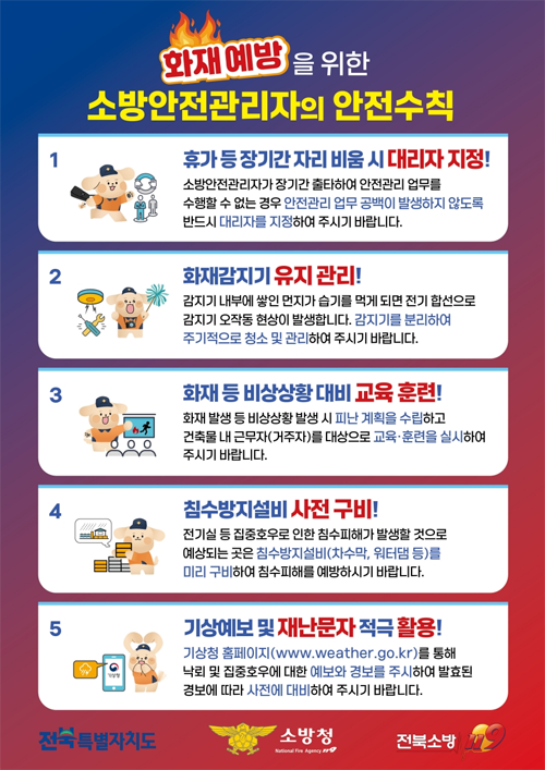 화재예방을 위한 소방안전관리자의 안전수칙 화재예방을 위한 소방안전관리자의 안전수칙